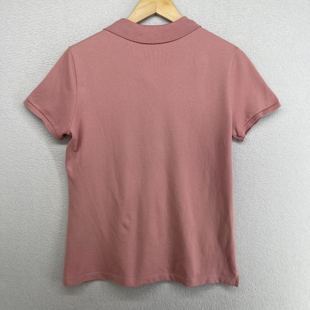 LACOSTE Shirt Womens 42 L Polo Golf Performance Pique Stretch Cotton Pink - Picture 3 of 12